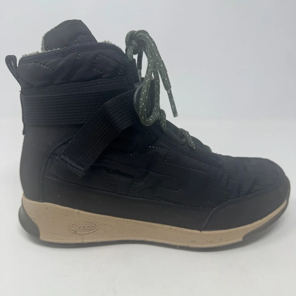 Chaco Borealis Quilt Waterproof Boots Black JCH107466 Women's Size‎ 9